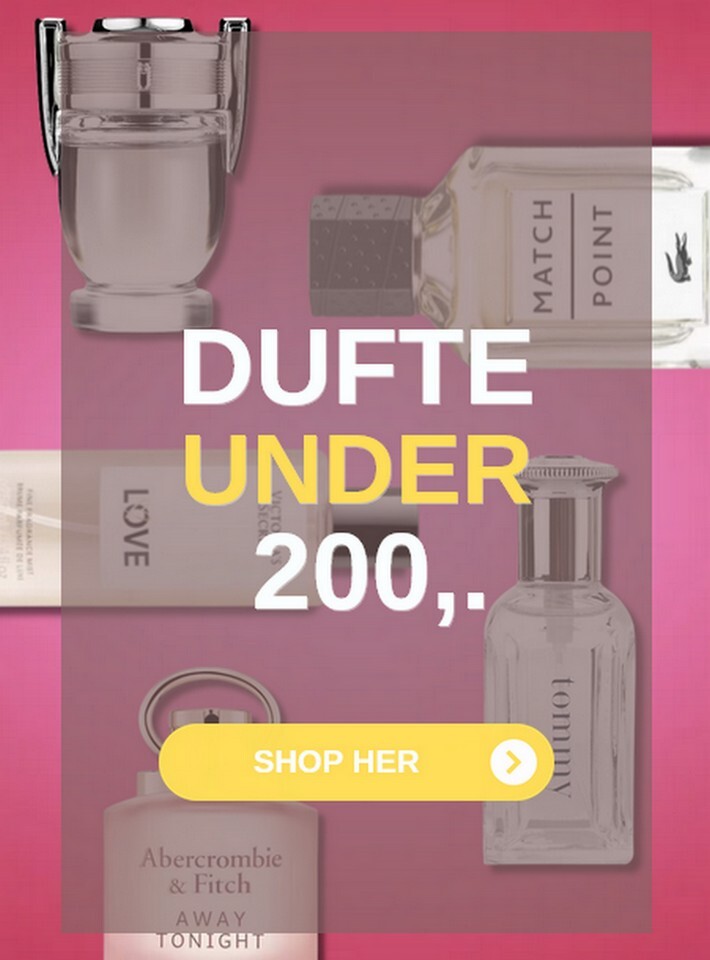 Parfume og dufte til under kr. 200 tilbud hos BilligParfume.dk