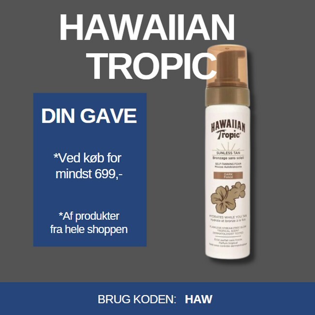 Få en gratis Hawaiian Tropic selvbruner med din ordre fra BilligParfume.dk