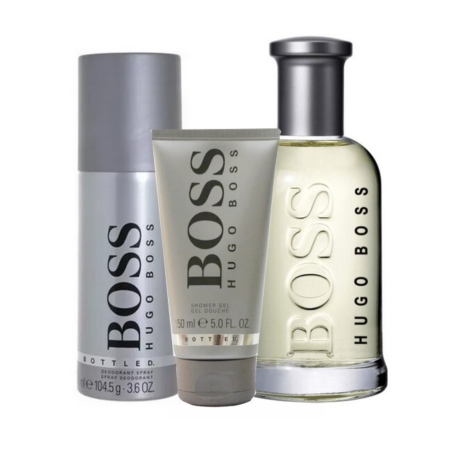 Hugo Boss - Boss Bottled Sæt - 100 ml Edt - Deodorant Spray - Shower Gel