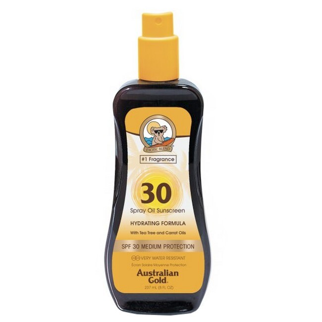 Billede af Australian Gold - Spray Oil Sunscreen Carrot & Tea Tree Oils SPF 30 - 237 ml