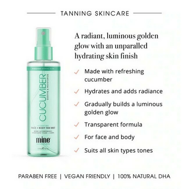 MineTan - Cucumber Hydrating Face and Body Tan Mist - 177 ml
