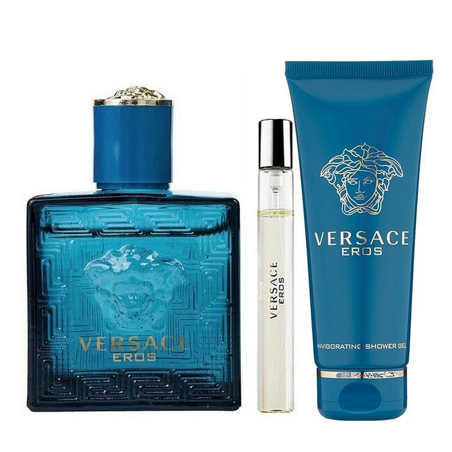 Versace - Eros Sæt - 100 ml Edt - Travel Spray - Showergel thumbnail