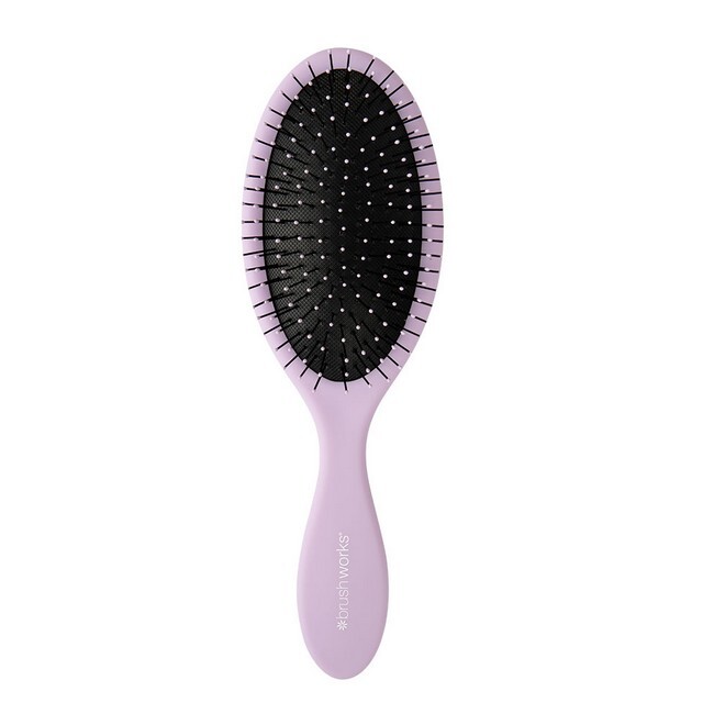 BrushWorks - Oval Detangling Hair Brush Purple thumbnail