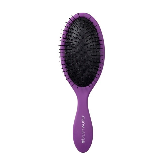 BrushWorks - Oval Detangling Hair Brush Purple thumbnail