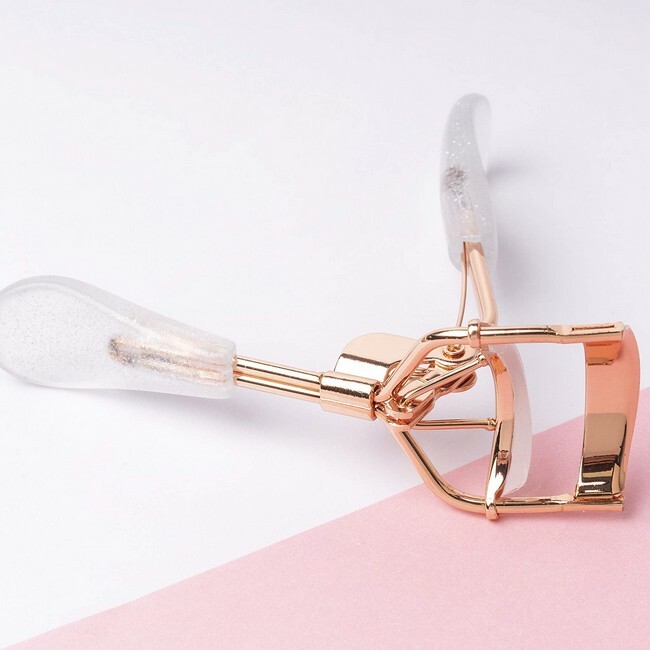 BrushWorks - Eyelash Curler Rosa Gold Glitter - Billede 3