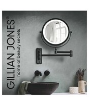 Gillian Jones - Vægspejl x10 Forstørrelse & LED Lys Mat Sort