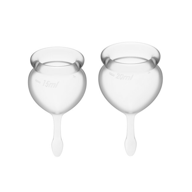 Satisfyer - Feel Good Menstruationskop Transparent - Billede 2