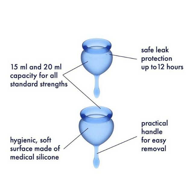 Satisfyer - Feel Good Menstruationskop Transparent - Billede 3