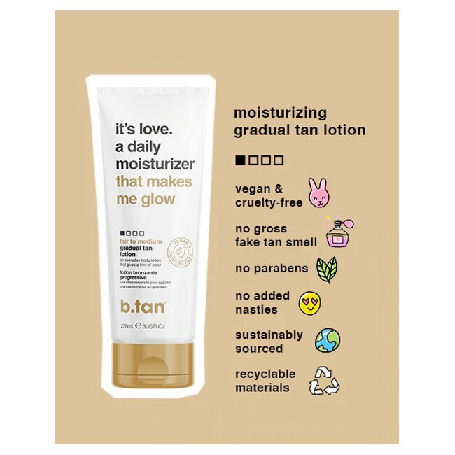 b.tan - Its Love A Daily Moisturiser That Makes Me Glow - 236 ml - Billede 2