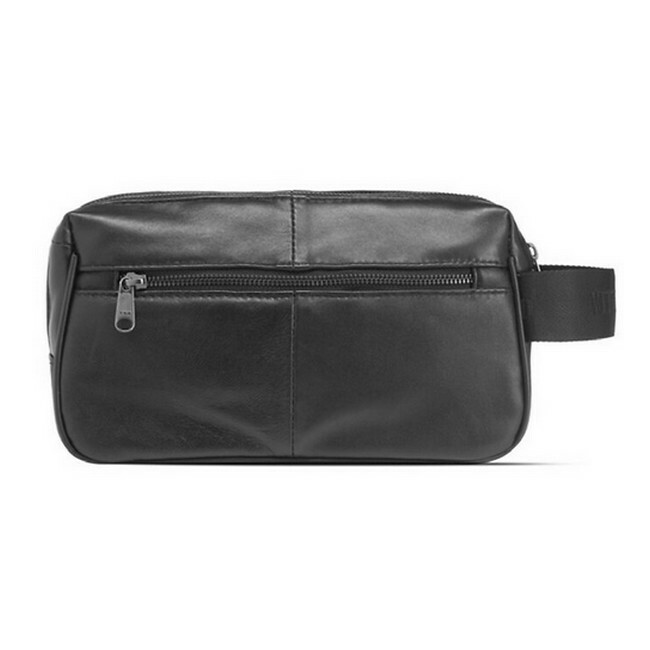 Gillian Jones - Vittorio Men Toilettaske Skind - Sort - Billede 2