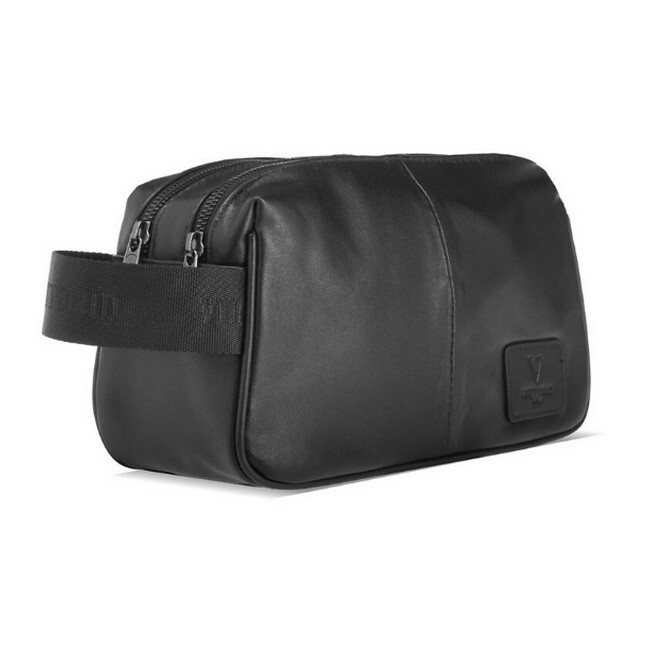 Gillian Jones - Vittorio Men Toilettaske Skind - Sort - Billede 3