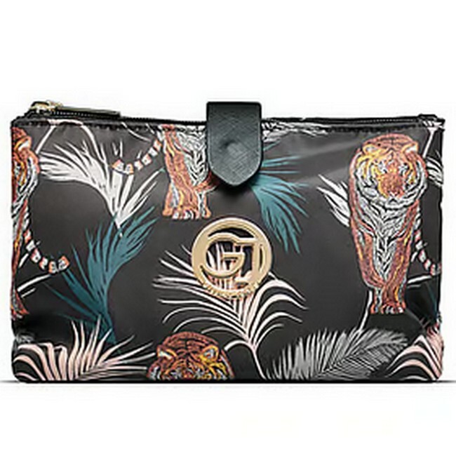 Gillian Jones - Makeup Pung Sort Tigre & Palme Print - Billede 2
