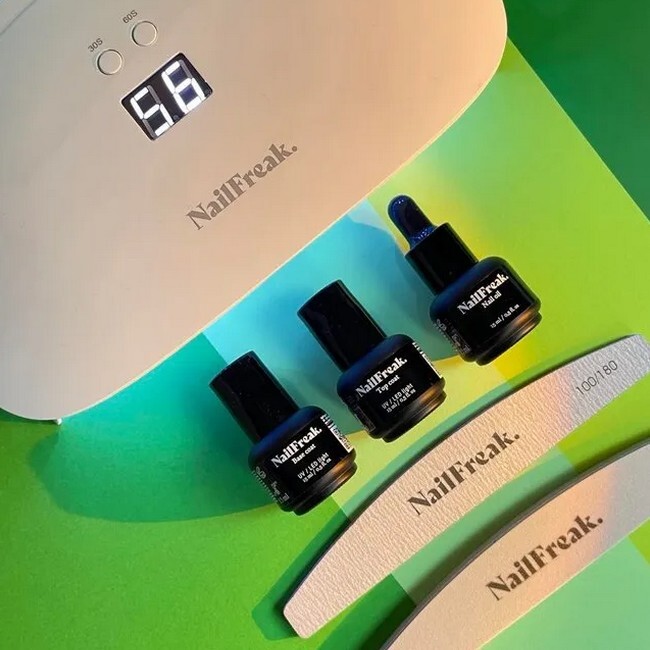 NailFreak - Starter Kit Gel Nails - Gel Polish & UV Lampe - Billede 4