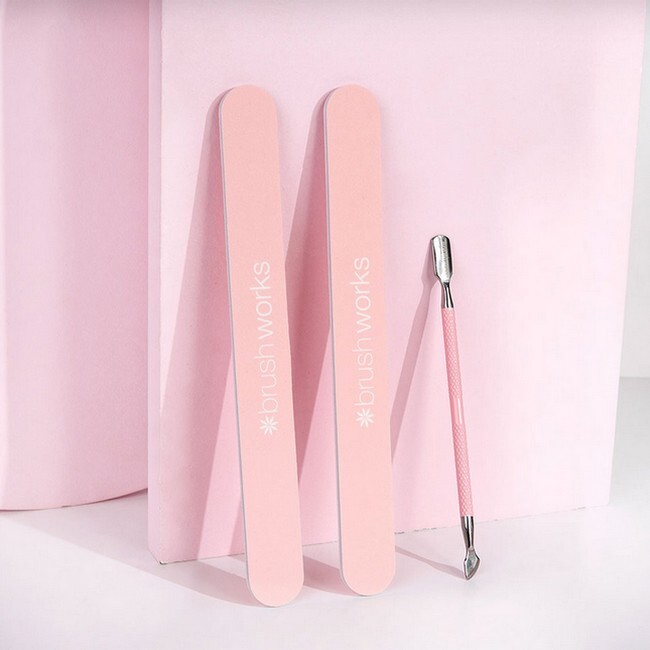 BrushWorks - Cuticle Pusher & Nail Files - Billede 2
