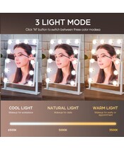 Gillian Jones - Makeup Artist Spejl med Touch og LED Sort - Billede 2