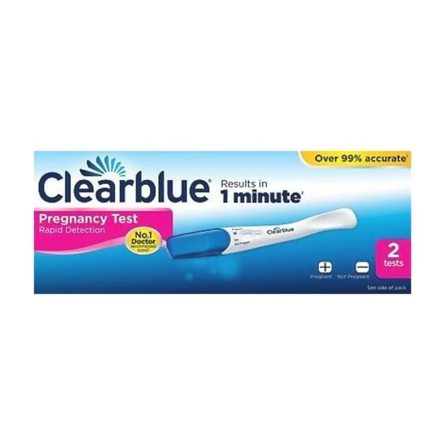 Se Clearblue - Graviditetstest Rapid 1 Minute - 2 Pak hos BilligParfume.dk