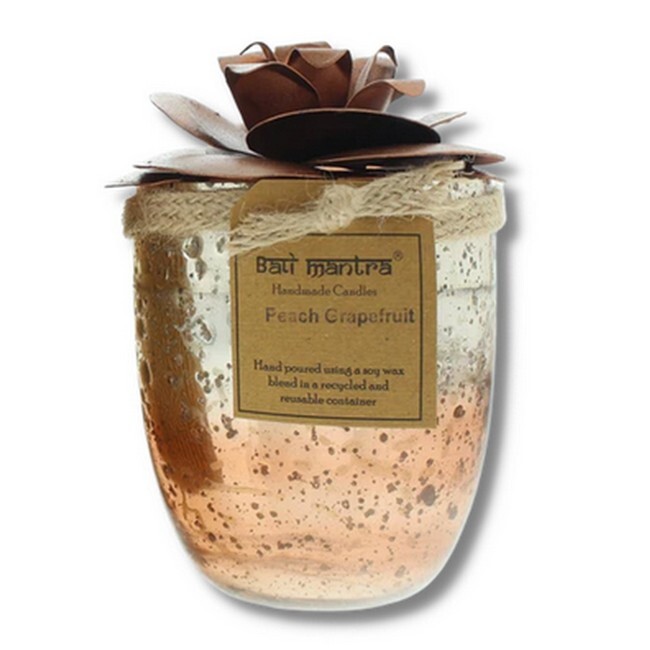 Bali Mantra - Camellia Glass Cobber Duftlys Peach & Grape - 500 g - Billede 4