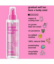 b.tan - Glow your own way clear tanning gel & Gimme The Glow Down Tan Mist - Billede 3