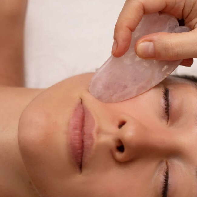 A Pure Mind - Gua Sha Rosa Kvarts Massagesten - Billede 2