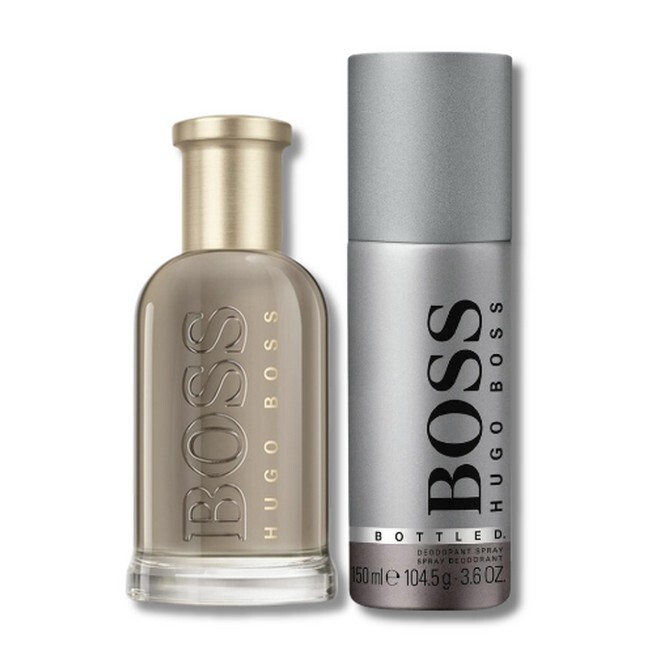 Se Hugo Boss - Bottled Eau de Parfum Sæt 50 ml Edp & Deodorant Spray hos BilligParfume.dk