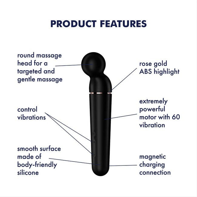 Satisfyer - Magic Wand-er Woman Vibrator Blue & Rosegold - Billede 4