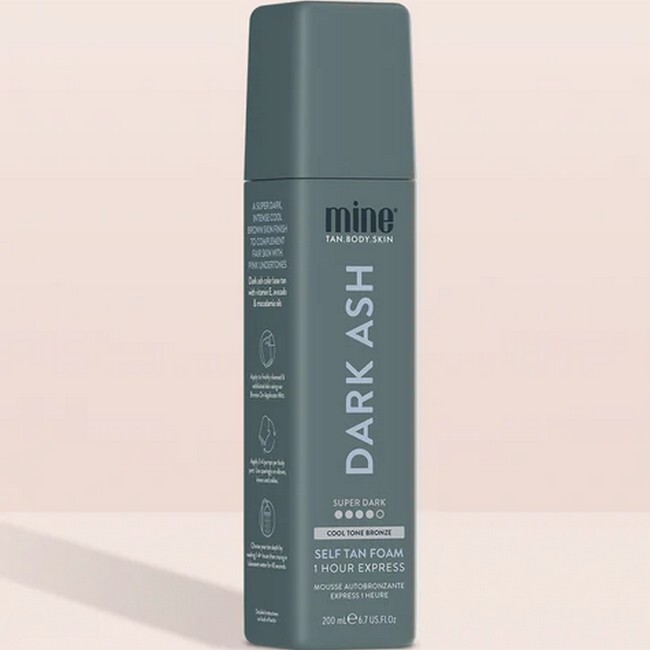 MineTan - Dark Ash Self Tan Foam Color Base - 200 ml - Billede 5