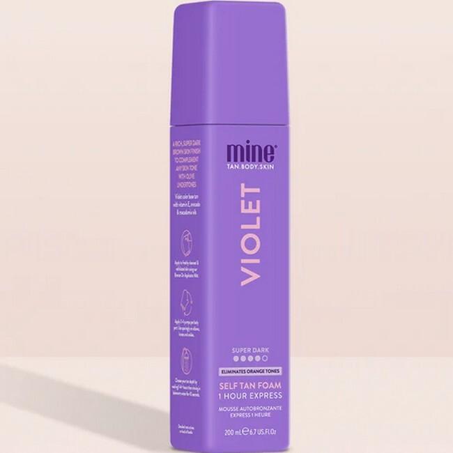 MineTan - Violet Self Tan Foam Color Base - 200 ml - Billede 2