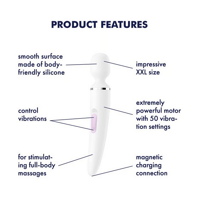 Satisfyer - Magic Wand-Er Woman Vibrator - White - Billede 3