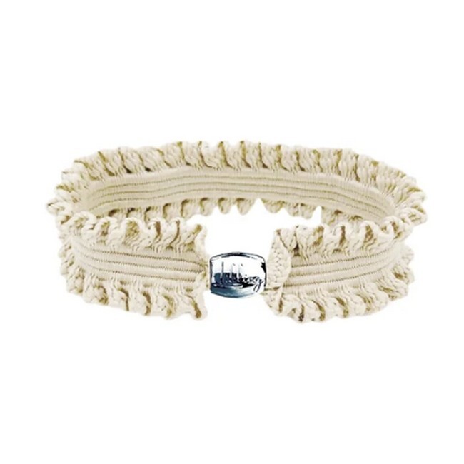 Libling - Original Hårelastik Cream og Sølv Charm - Billede 3