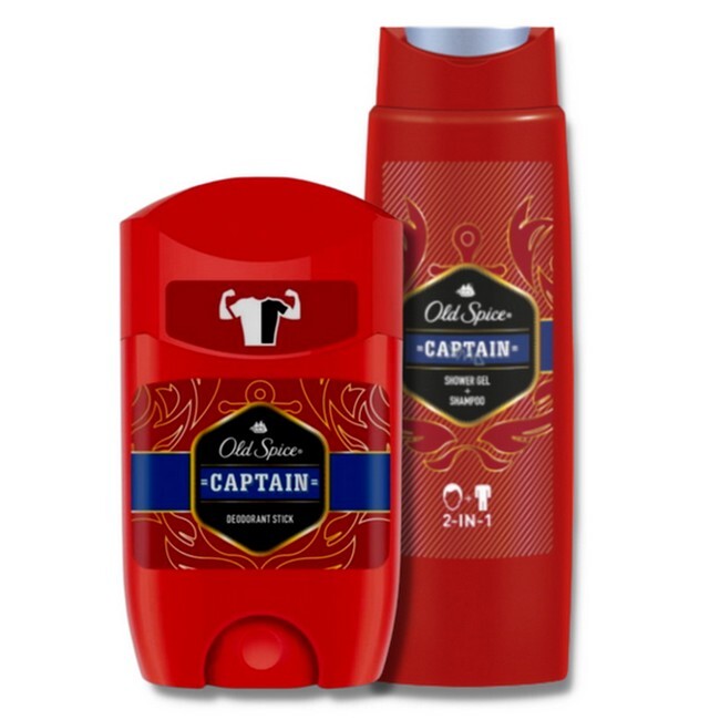 Old Spice - Captain Deodorant Stick & Shower Gel Sæt