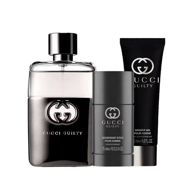 Herredufte TILBUDGucci Guilty Pour Homme Gaveæske 90 ml Edt Deo Shower Gel - køb online