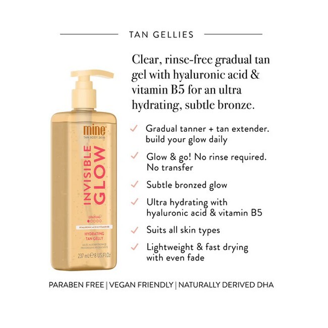MineTan - Gradual Invisible Glow Tan Gelly - 237 ml - Billede 4