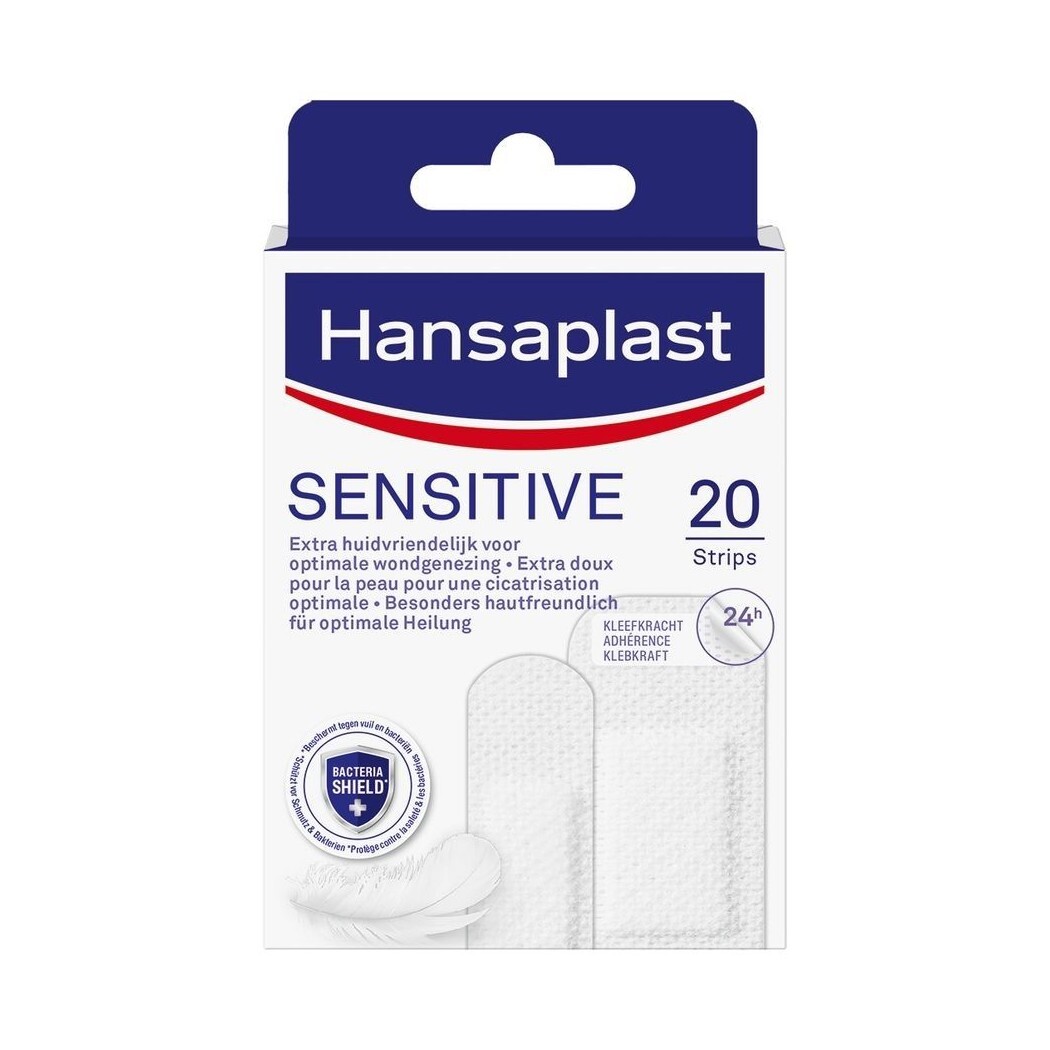 Hansaplast - Sensitive Strips Plastre - 20 stk Hansaplast - Sensitive Strips Plastre - 20 stk
