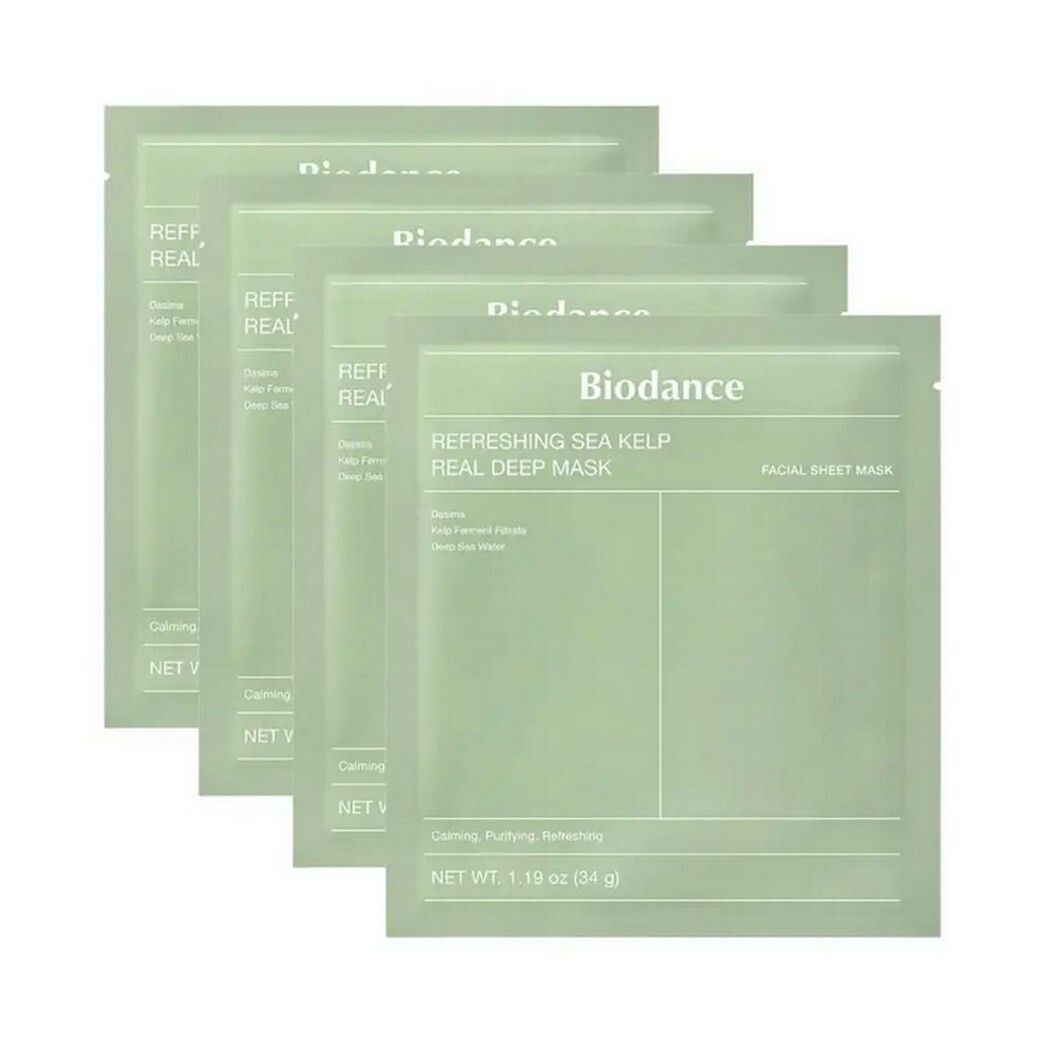 Biodance - Refreshing Sea Kelp Real Deep Mask Sheet Maske - 4 stk Biodance - Refreshing Sea Kelp Real Deep Mask Sheet Maske - 4 stk
