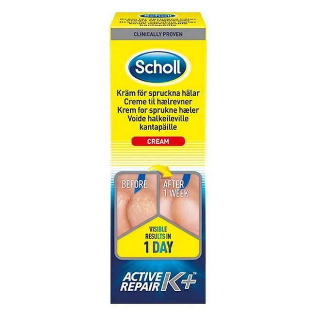 Scholl - Creme til hælrevner K+ - 60 ml Scholl - Creme til hælrevner K+ - 60 ml