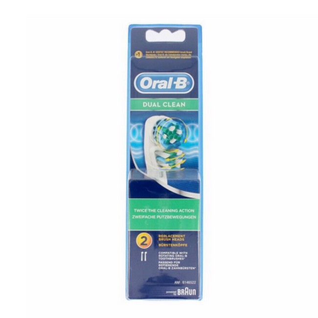Oral B - Dual Clean Tandbørstehoveder- 2-pak