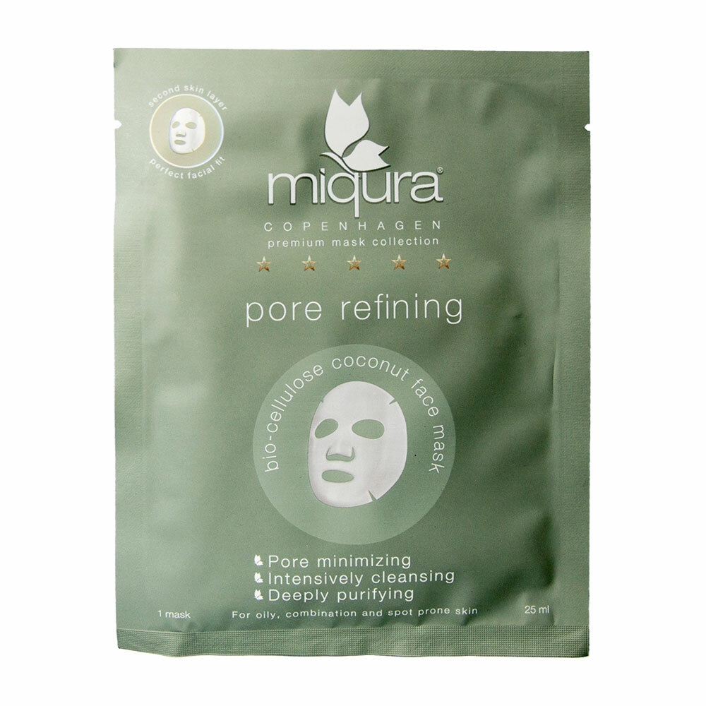 Miqura - Anti Blemish Sheet Pore Refining Face Mask Coconut - 1 Piece