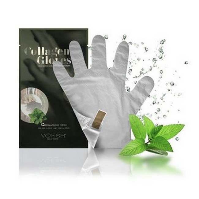 Voesh - Collagen Gloves Peppermint Håndmaske