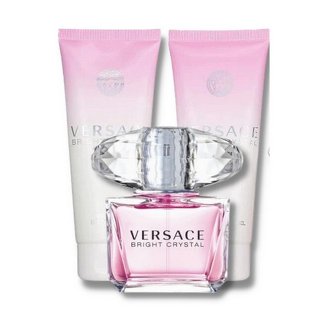 Versace - Bright Crystal Sæt - 50 ml Edt - Body Lotion - Shower Gel