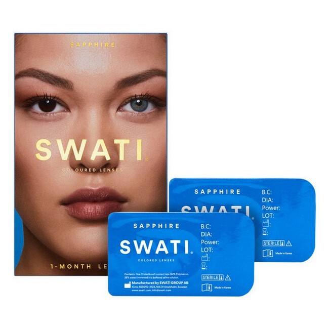 SWATI - Farvede Kontaktlinser 1 Måned Sapphire