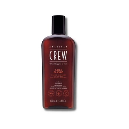American Crew - Classic 3 in 1 Shampoo, Conditioner & Body Wash - 100 ml