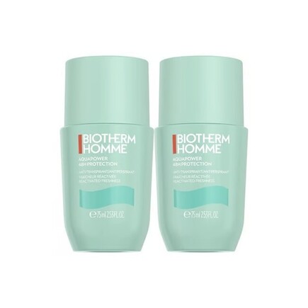Biotherm - Homme Aquapower Deodorant Duo Pakke - 2x75 ml