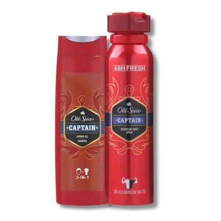 Old Spice - Captain Sæt Deodorant Spray & Shower Gel