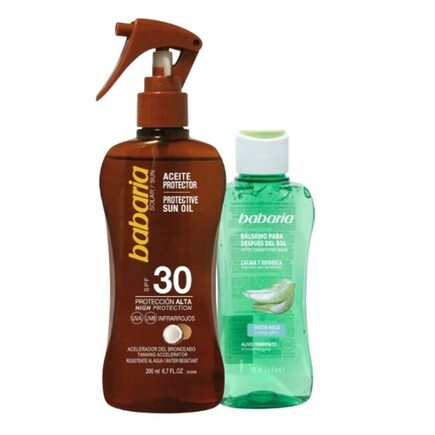 Babaria - Solpleje Sæt Protective Coconut Oil SPF30  & After Sun