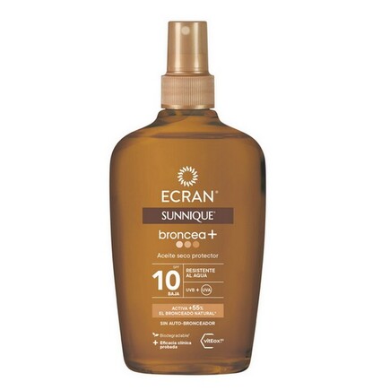 Ecran - Sun Bronzer + Protective Dry Oil Spray SPF10 - 200 ml