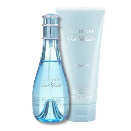 Davidoff - Cool Water Woman Sæt - 30 ml Edt & Body Lotion