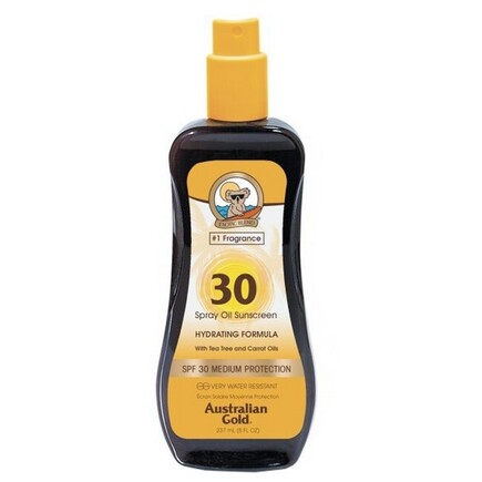 Australian Gold - Spray Oil Sunscreen Carrot & Tea Tree Oils SPF 30 - 237 ml