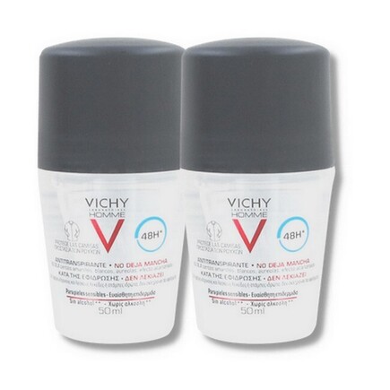 Vichy - Homme Antiperspirant Deo Roll On 48H Duo - 2 x 50 ml