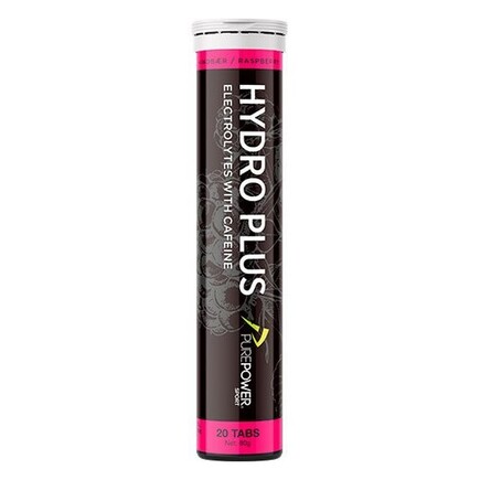 Pure Power - Hydro Plus Elektrolytter Hindbær 20 Tabs